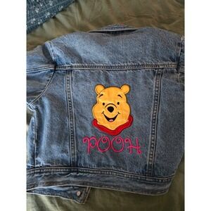 VTG winnie the pooh denim jacket 6X 100% cotton 100 acre collection